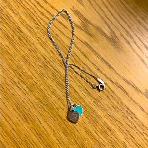 Tiffany double heart necklace